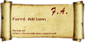 Forró Adrienn névjegykártya