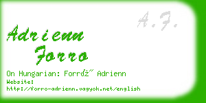 adrienn forro business card